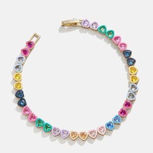 18K gold plated and hand enameled bracelet with Swarovski crystals BNIB colorful